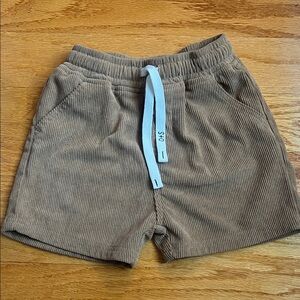 Kids Corduroy Drawstring Shorts in Brown
